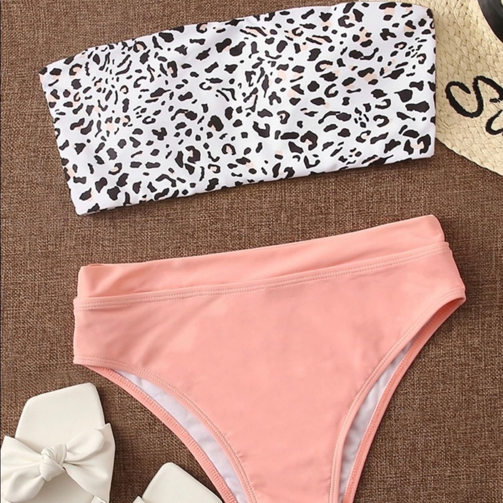 Leopard High Waisted Bikini Swimsuit